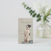 Cool Dog Trainer Animal Simple Elegant Visitekaartje (Staand voorkant)
