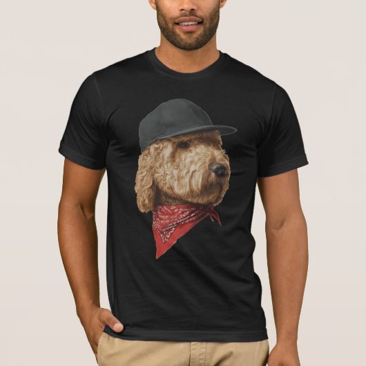 Cool Dog with Cap & Bandana T-Shirt | Stylish Dog  (Devant)