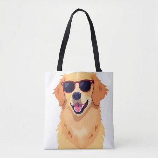 Cool Dog with Sunglasses Golde Retriever Draagtas