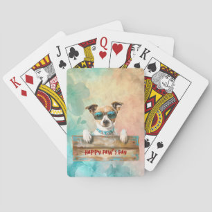 Cool Dog Zonnebril Happy Paw's Day Pokerkaarten