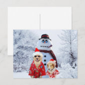 Cool Dogs en Snowman Briefkaart (Voorkant / Achterkant)