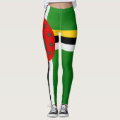 Cool Dominica Flag Mode Leggings (Voorkant)