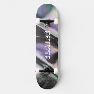 Cool Donkere Holografische Naam Collectie Skateboard