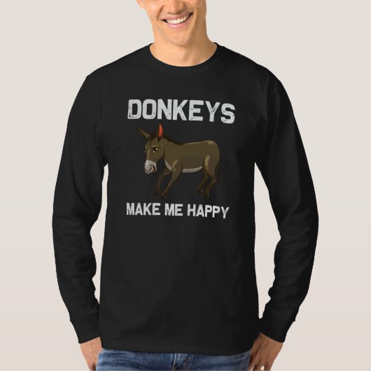 Cool Donkey For Men Women Mule Donkey Safari Anim T-shirt (Voorkant)