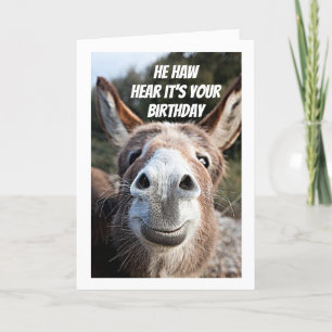 **COOL DONKEY ZEGT "HAPPY BIRTHDAY" DAD KAART