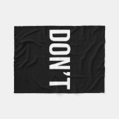 Cool Don't Design - Simple Word Trendy Do Not_dont Fleece Deken (Voorkant (Horizontaal))