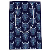 Cool Dragon Head Blue Fantasy DND Name Medium Cadeauzakje (Voorkant)