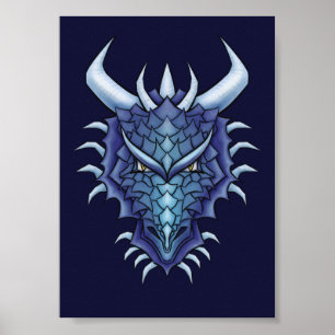 Cool Dragon Head Poster