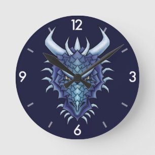 Cool Dragon Head Ronde Klok