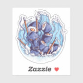 Cool Dragon SUSHI Anime Graphics beheert foto's Sticker (Vel)