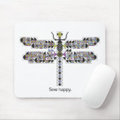 Cool Dragonfly Diva Quilt Mousepad Muismat (Met muis)