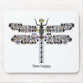 Cool Dragonfly Diva Quilt Mousepad Muismat