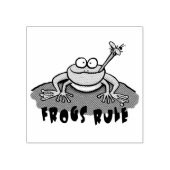 Cool, drôle de dessin de grenouille tampon en caou (Impression)