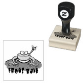 Cool, drôle de dessin de grenouille tampon en caou (Tamponné)
