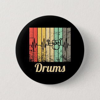 Cool drumkit doorsijpelen trommeltrommel ronde button 5,7 cm