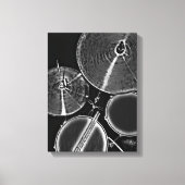 Cool Drummer Art Drum Kit Canvas Snare Drumsticks (Voorkant)