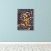 Cool Drummer Art on Canvas - Drum Kit met Cymbals (Insitu (Houten vloer))