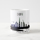 Cool Dubai city skyline uitzicht ontwerp Extra Grote Mok (Voorkant)