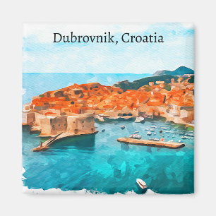 Cool Dubrovnik Kroatië Adria Coast Panorama Uitzic Magneet