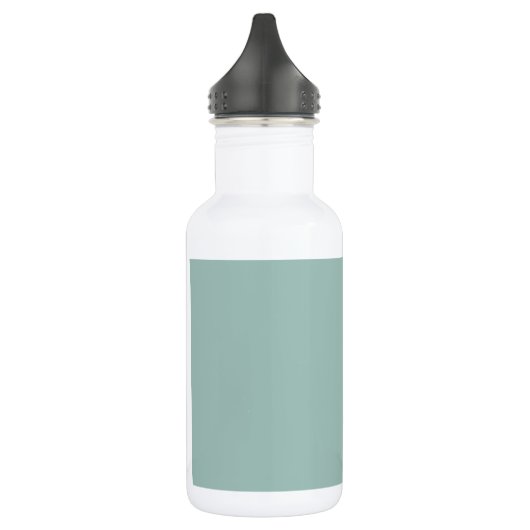 Cool Duck egg blue - voeg eigen tekst, afbeelding, Waterfles (Links)