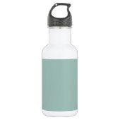 Cool Duck egg blue - voeg eigen tekst, afbeelding, Waterfles (Voorkant)