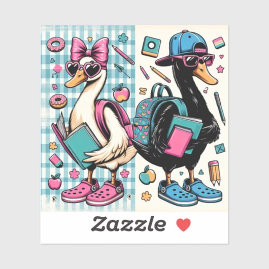 Cool Ducks terug naar school Sticker (Vel)