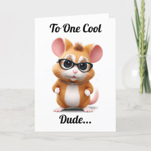 Cool Dude Hamster Verjaardag Wenskaart Kaart
