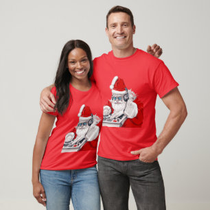Cool Dude Old Skool Eighties Christmas DJ T-shirt