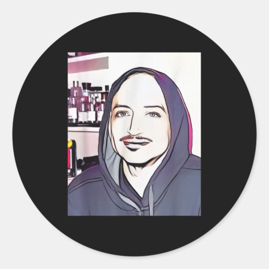 Cool Dude  Ronde Sticker (Voorkant)