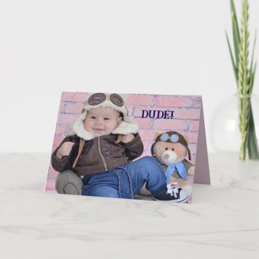 COOL DUDE VERJAARDAG KAART (Voorkant)