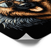 Cool Duitse Herder Hond Viking Art Style Kerstmis Poster (Hoek)