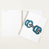 Cool Dumbbell Fitness Blue and Grey Graphisme