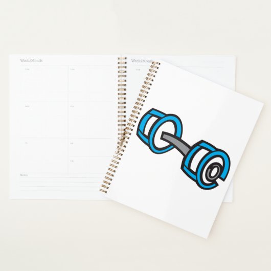 Cool Dumbbell Fitness Blue and Grey Graphisme (Devant avec enveloppe)