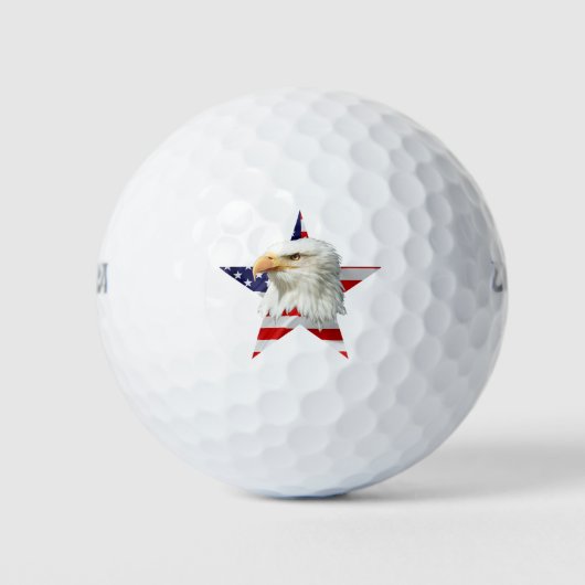 Cool Eagle, de Amerikaanse vlag Patriottisch Golfballen (Voorkant)