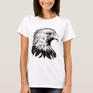 Cool Eagle Teken T-Shirt – Artistiek & Fier