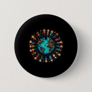 Cool Earth Day-kinderen vechten tegen klimaatveran Ronde Button 5,7 Cm
