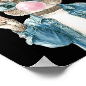 Cool Easter Bunny Blow Bubble Gum Rabbit Egg Hunt  Poster (Hoek)