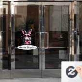 Cool Easter Bunny Raamsticker (Kantoordeur)