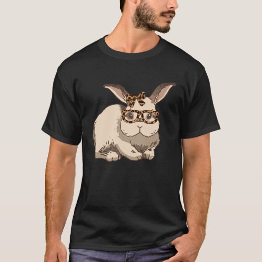 Cool Easter Bunny with Glasses Easter Bunny Cute T-shirt (Voorkant)