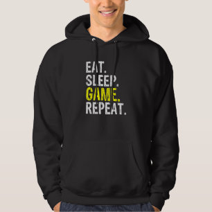 Cool Eat Sleep Game Herhaal games en gamerthema D Hoodie