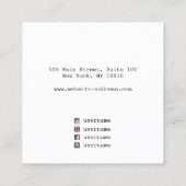 Cool Edgy Rustic Ketting Display Square Square Vierkante Visitekaartje (Achterkant)