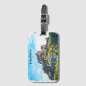 Cool Edinburgh Schotland kasteel schilderij Bagagelabel (Voorkant (verticaal))