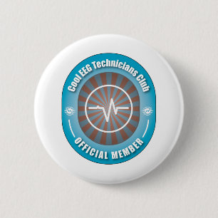 Cool EEG Technicians Club Ronde Button 5,7 Cm