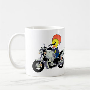 Cool Eend op een Motorfiets Koffiemok