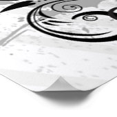 Cool Eiffel Tower zwaait stippen splatters vlinder Poster (Hoek)