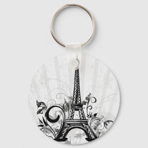 Cool Eiffel Tower zwaait stippen splatters vlinder Sleutelhanger
