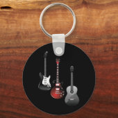 Cool Electric Guitars for Music Lovers Custom Gift Sleutelhanger (Voorkant)