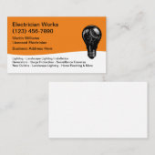 Cool électricien Carte de visite moderne (Devant / Derrière)