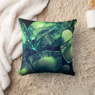 Cool Elegance: Turquoise Ice Cube Kussen