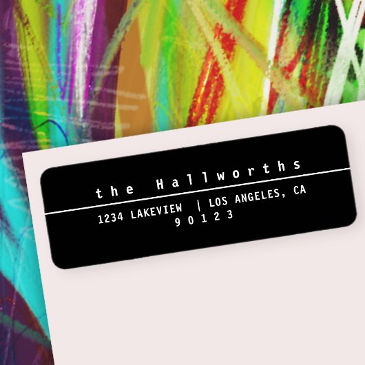 Cool élégant Étiquette noir et blanc